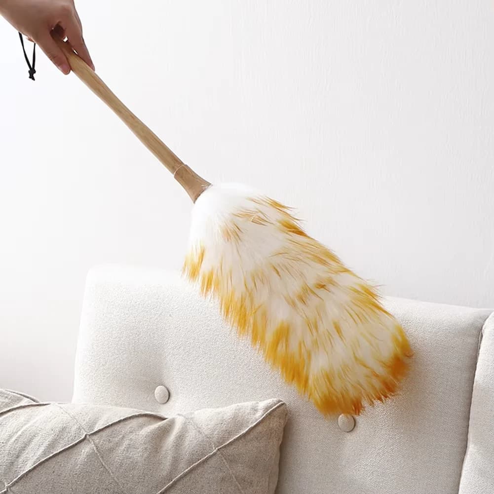 Plumeau à poussière en laine extensible pour le nettoyage domestique, brosse à poussière pour voitur