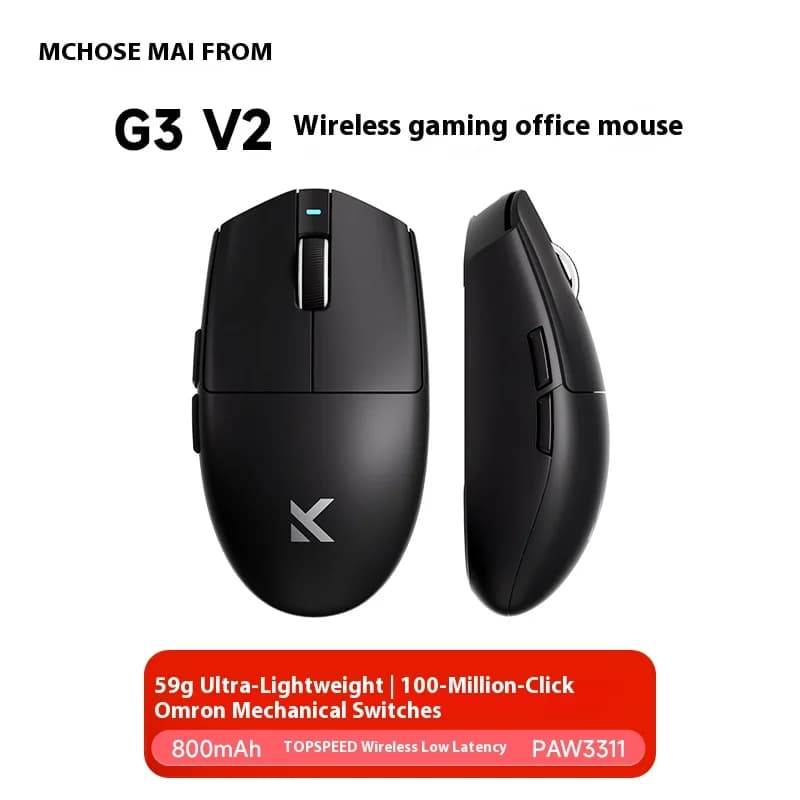 MCHOSE G3 V2 souris de jeu Tri-mode sans fil Paw3311 capteur léger ergonomie Esports souris sans fil