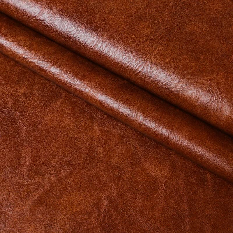 Feuilles de Faux cuir marron Crazy Horse, tissu de rembourrage en similicuir PU de 1.0mm, synthétiqu
