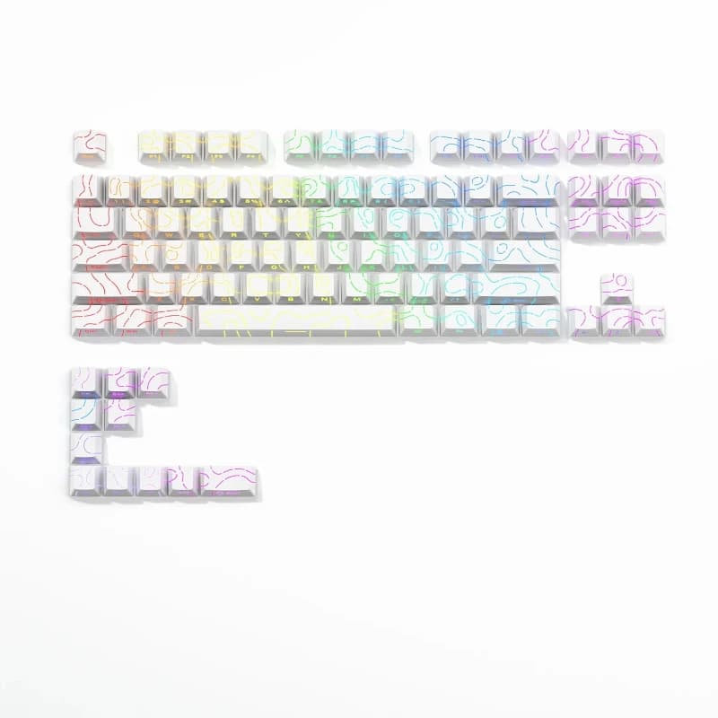 Clavier mécanique 2026 Contour Line PBT Keycaps 97 touches profil Cherry imprimé latéralement rétroé