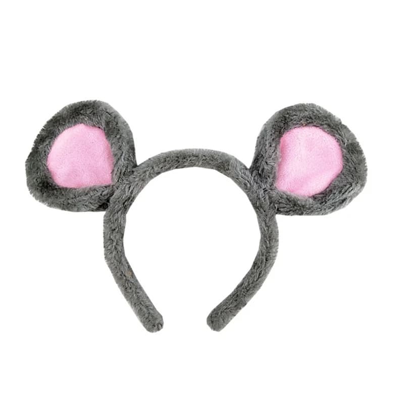 Serre-tête oreilles de souris en peluche F3MD, serre-tête oreilles d'animaux de dessin animé, mignon