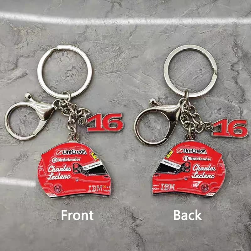 Charles Leclerc Hamilton F1 2025 casque de course porte-clés ornement pendentif cadeau pour Ferrari 