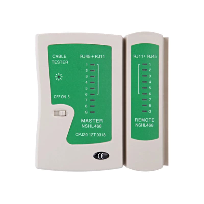 Testeur de câble Ethernet RJ45, outil de test de réseau LAN, câble téléphonique RJ11, compatible ave