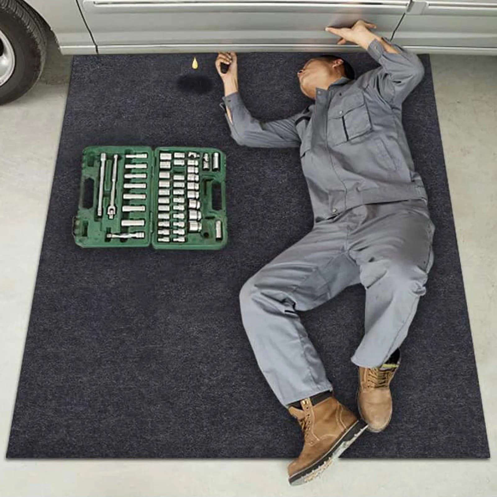 Polymères d'entretien pour sous la voiture ou l'équipement, doux et confortable, absorbant, propre a