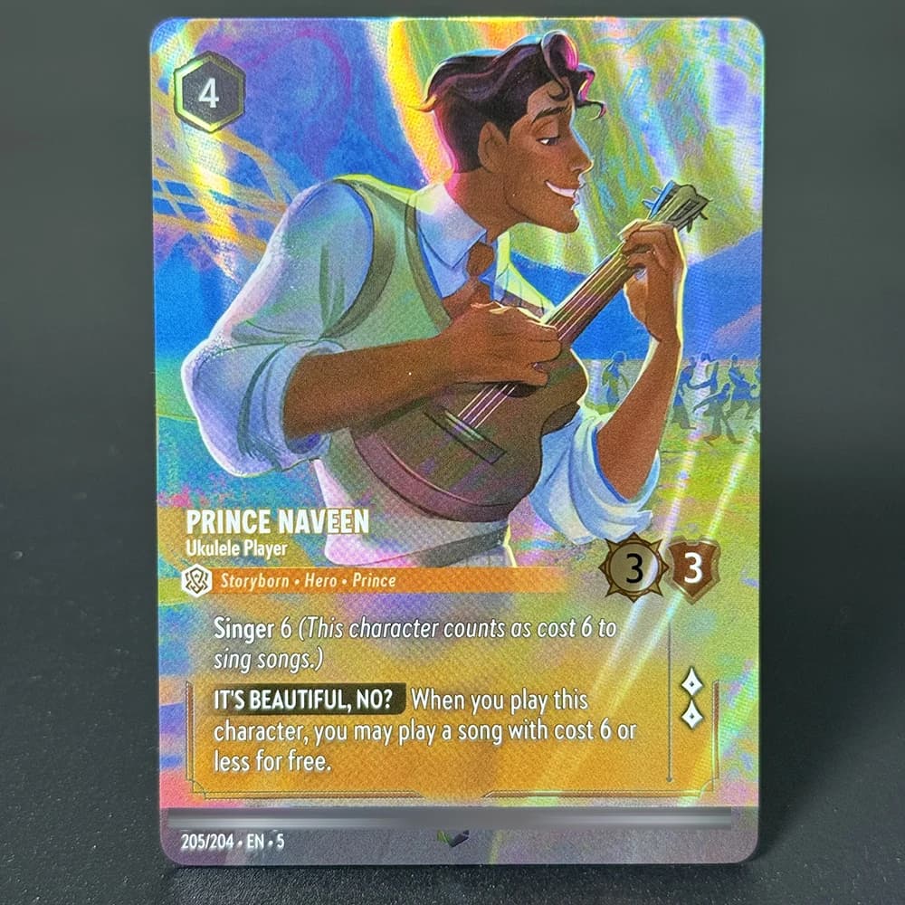 Cartes EN Proxy enchantées Lorcana Chapitre 5 Ciels chatoyants Prince Naveen/Revive/Archimède /Olaf 