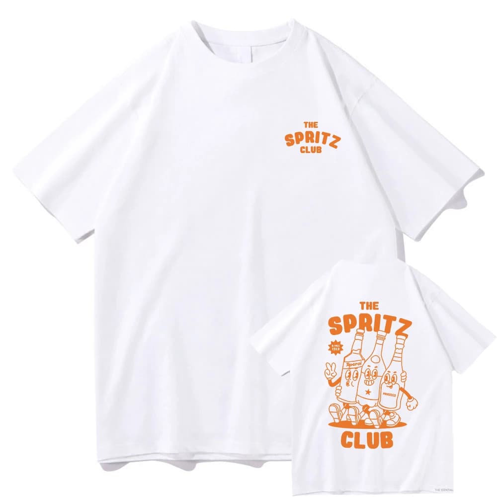 Aperol Spritz Club T-shirt Espresso pour hommes et femmes, T-shirt graphique vintage Harajuku, T-shi