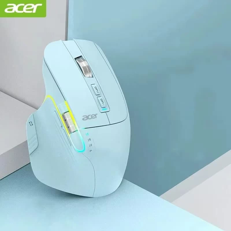 Souris Gamer Acer OMR225, 3 modes, ergonomique, Bluetooth sans fil, double défilement, programmable,
