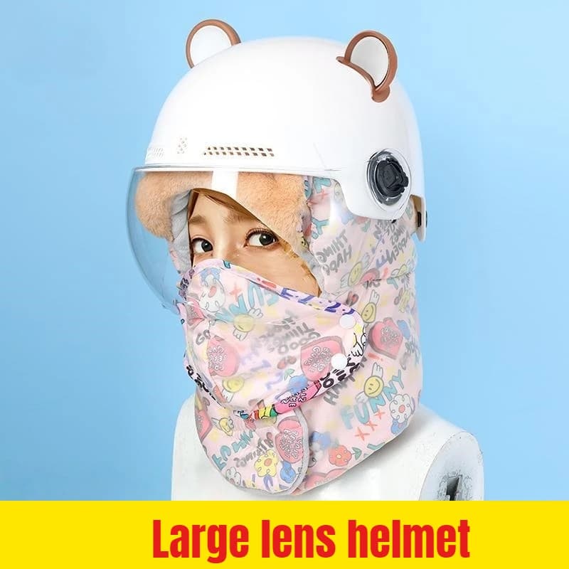 Casque d'équitation pour vélo électrique d'hiver pour femmes, chapeau froid intégré, Protection des 