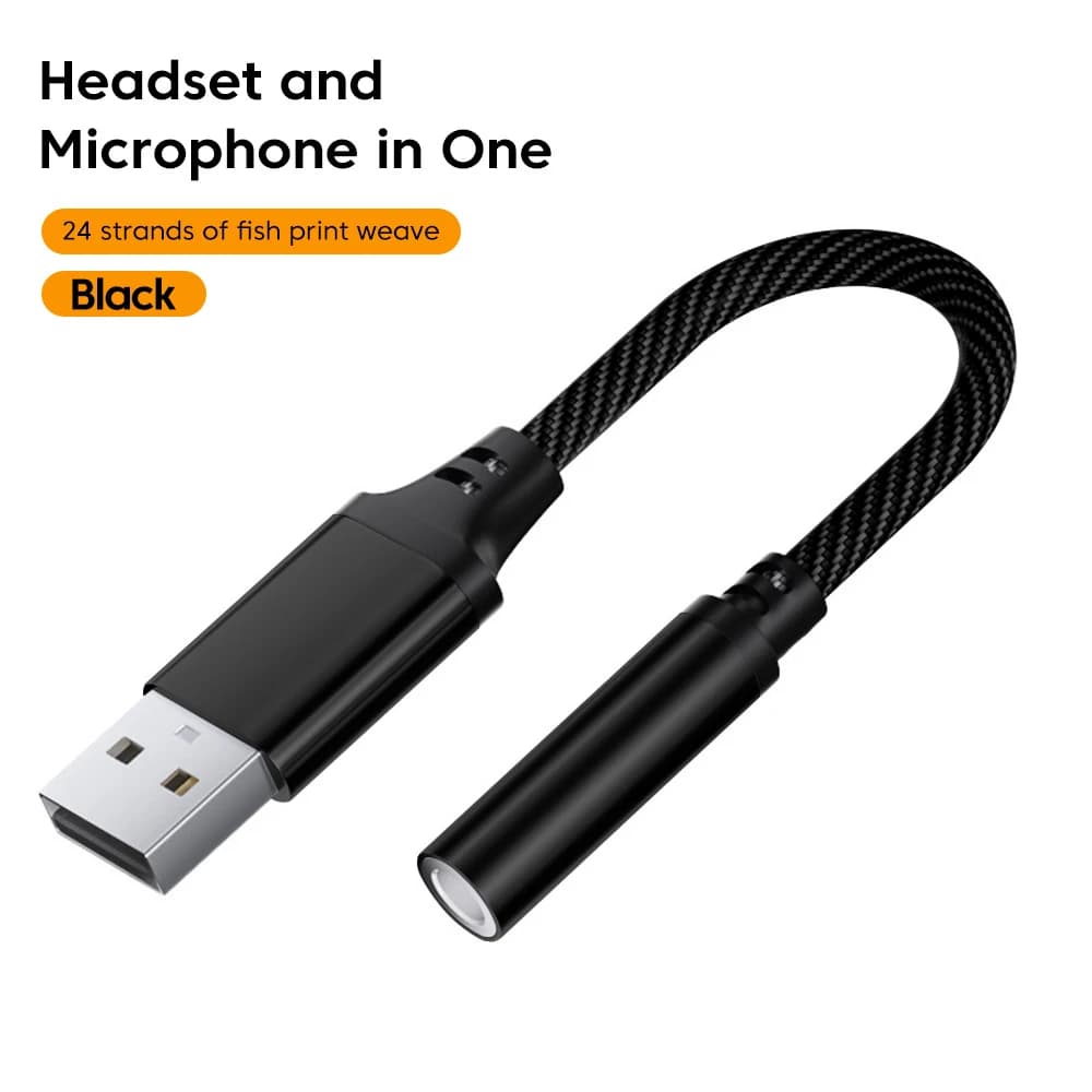 Adaptateur pour écouteurs USB vers 3.5mm, convertisseur audio jack 3.5mm, pour ordinateur portable, 
