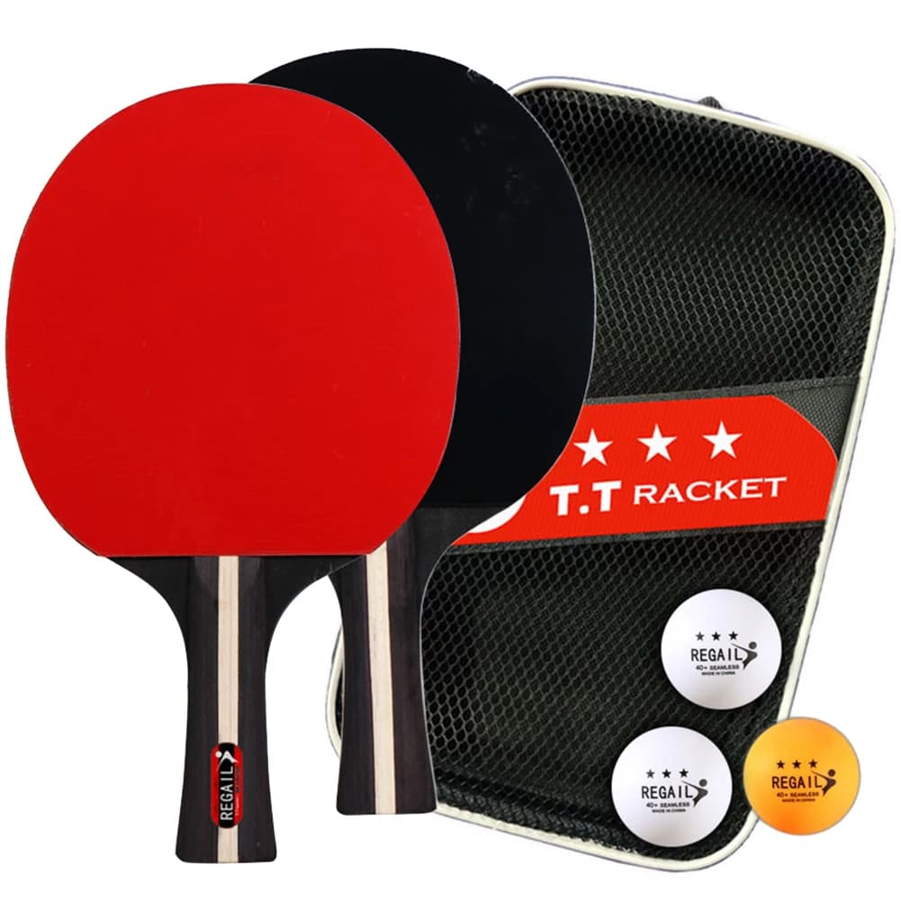 Ensemble de raquettes de tennis de table avec sac pour le jeu de tournoi, 2 raquettes, 3 raquettes I