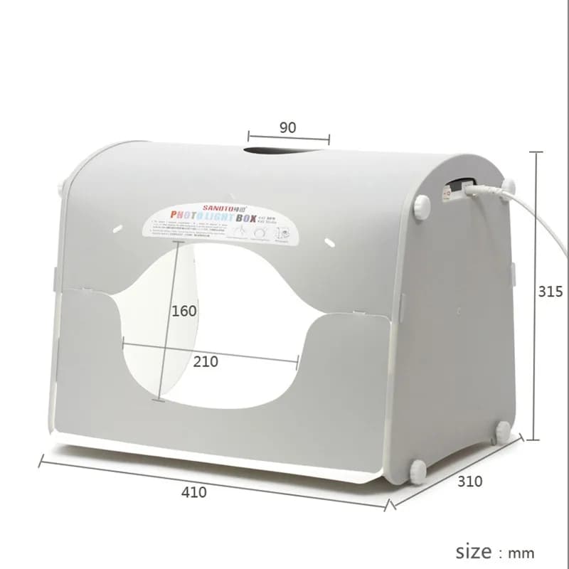 SANOTO-Boîte à lumière LED pour studio de photographie, kit de tente de prise de vue britannique à i