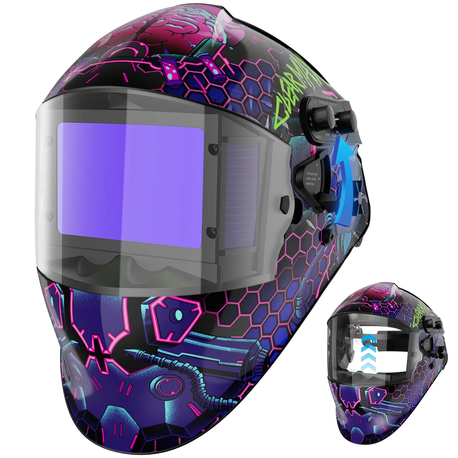 ARCCAPTAIN-Casque de soudage solaire à conception rabattable, masque facial pour soudeurs MIG MAG TI