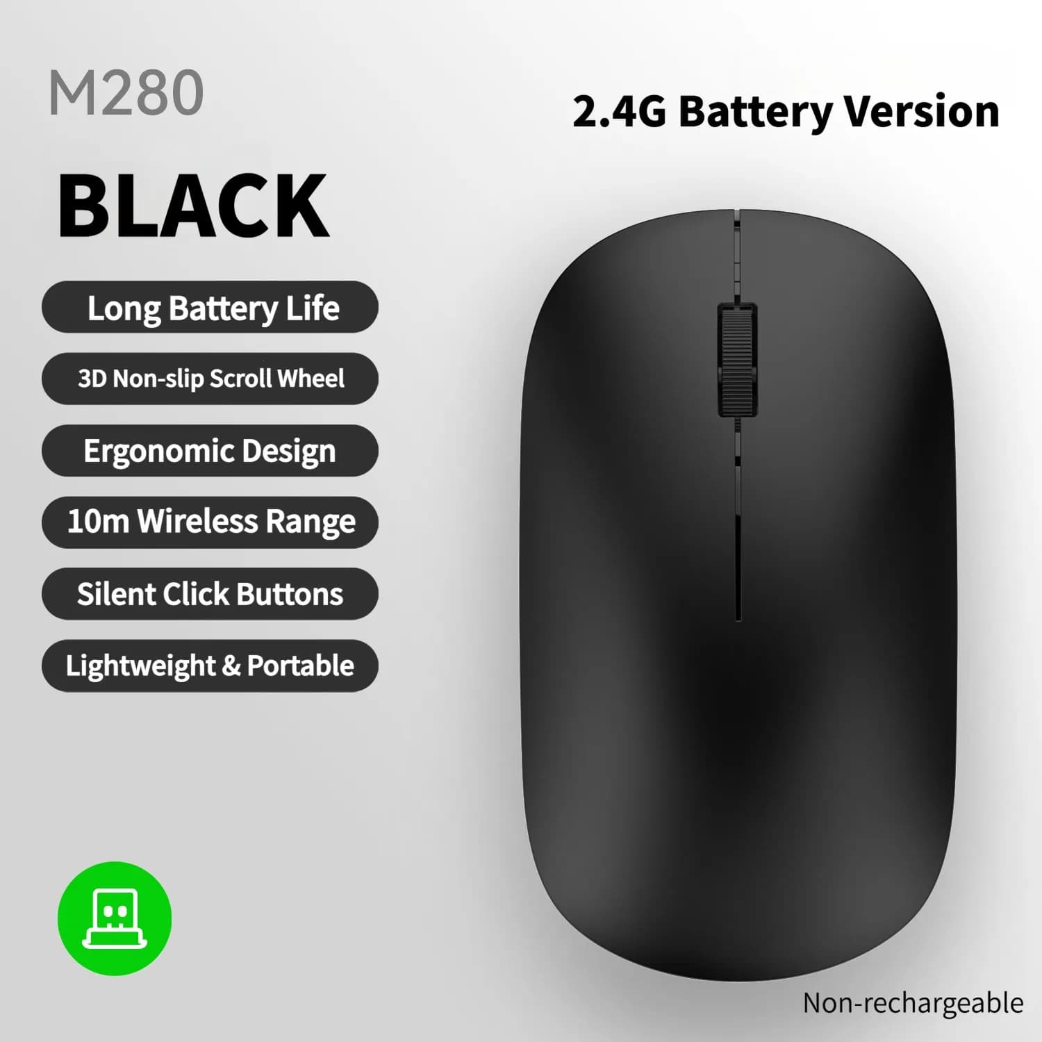 NexusClick – souris sans fil pour ordinateur portable, Bluetooth, Rechargeable, silencieuse, ergonom