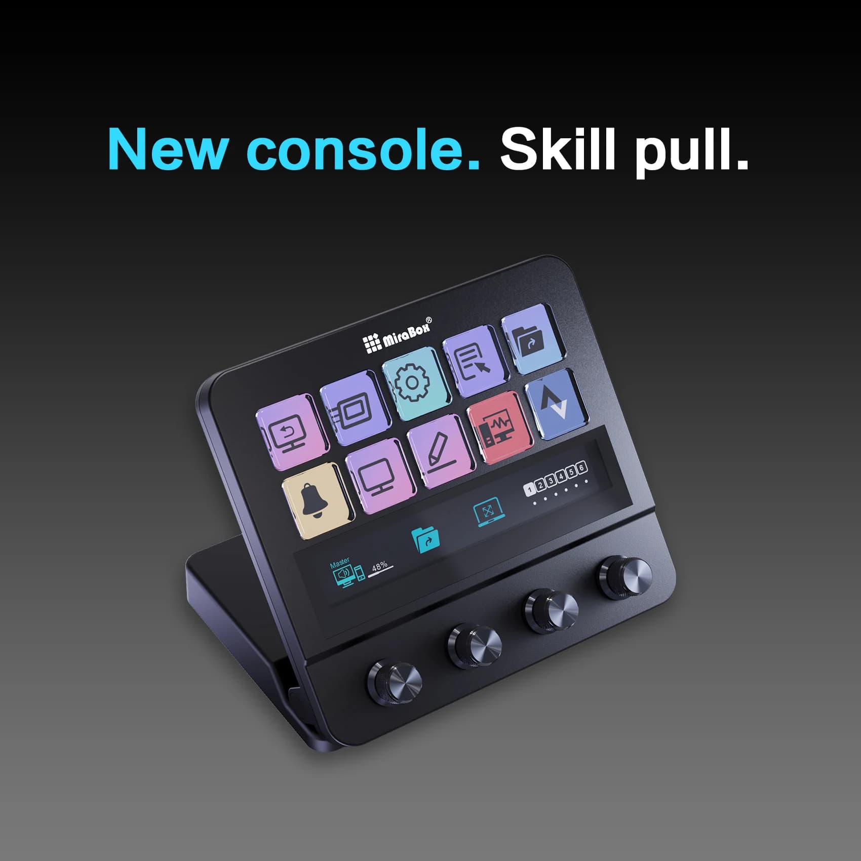 Mirabox N4 Stream Deck, 10 touches LCD, console de diffusion en direct, mini clavier, dock Streamdec