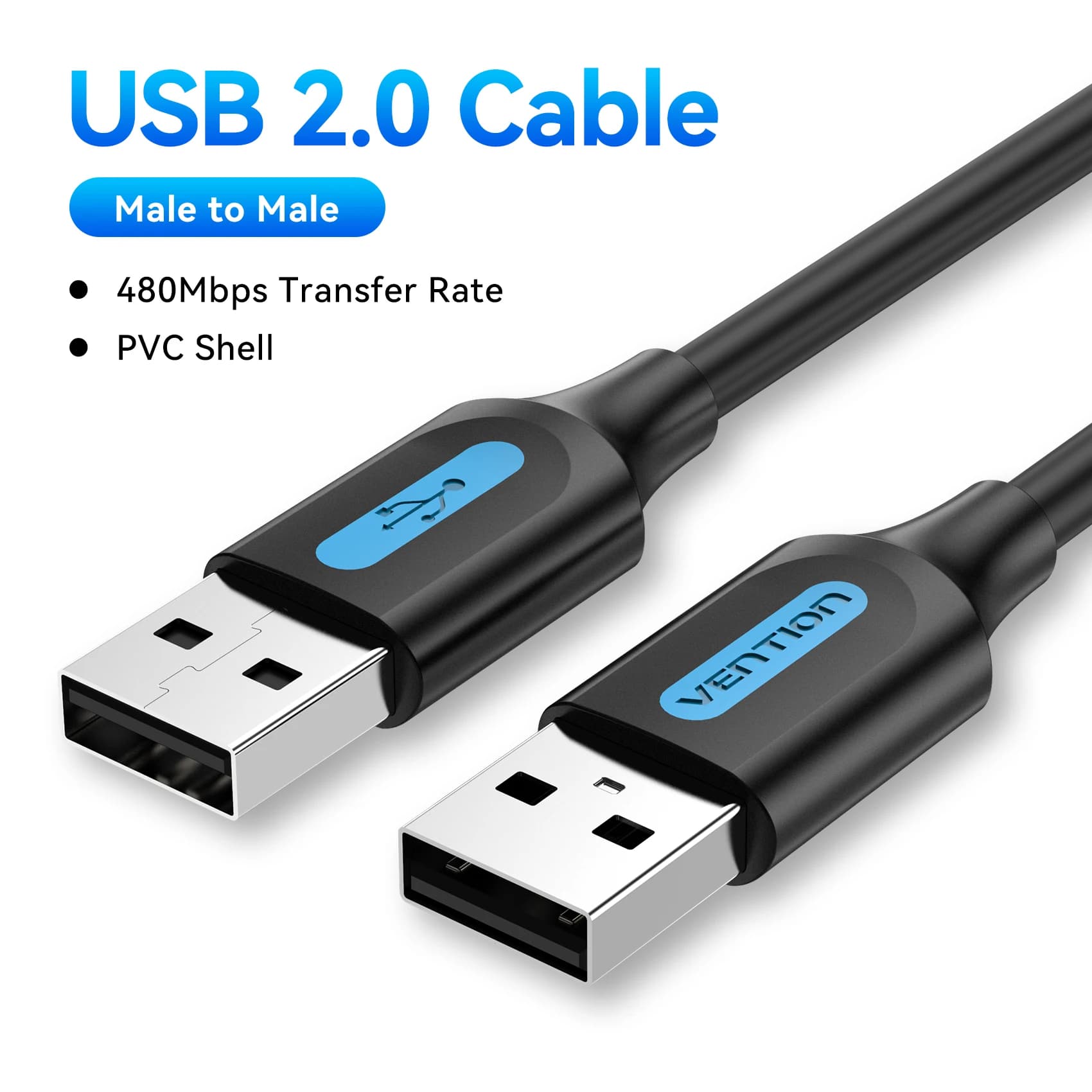 Vention – câble d'extension USB 3.0 mâle vers mâle, 3.0 2.0, pour disque dur, boîtier TV, ordinateur