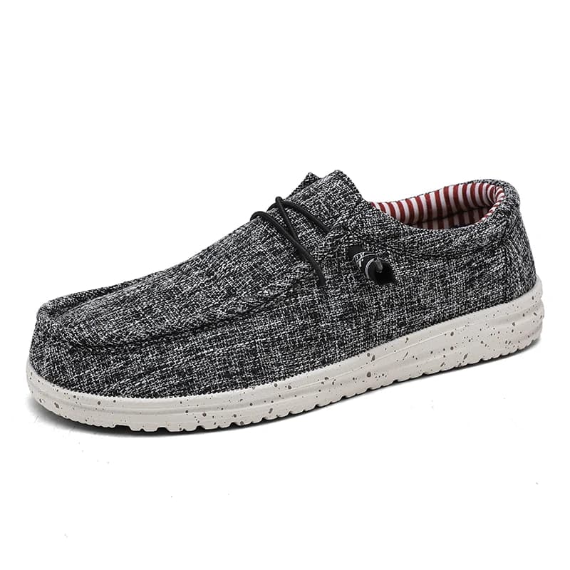 Chaussures de marche pour hommes, mocassins bas en toile, respirants, antidérapants, semelle souple,