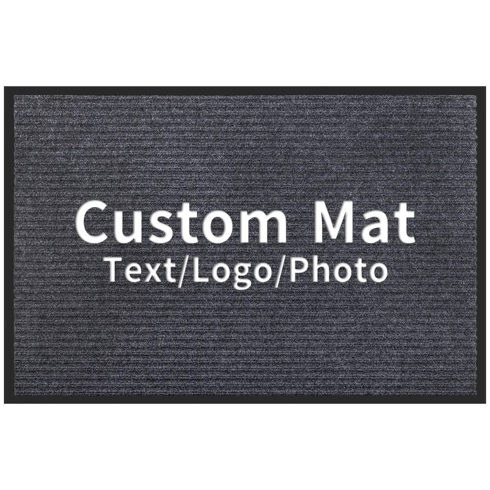 Tapis d'entrée personnalisé pour entreprise, tapis sur mesure avec logo de marque, en PVC et coton, 
