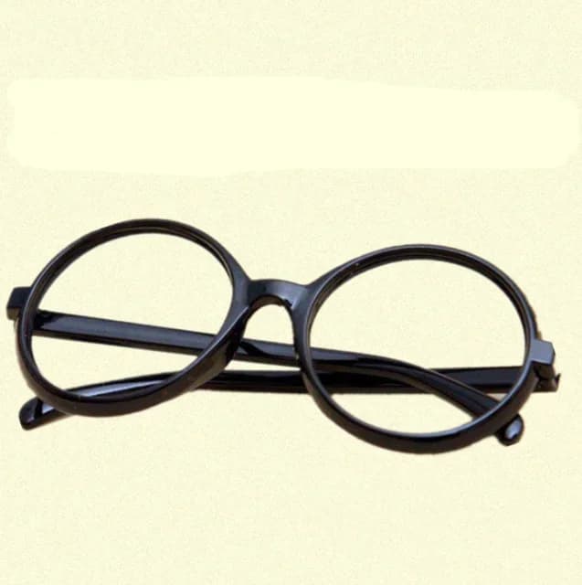 Harried lunettes Cosplay accessoires Anime potiers cadre rond en métal plat rétro Art lunettes adult