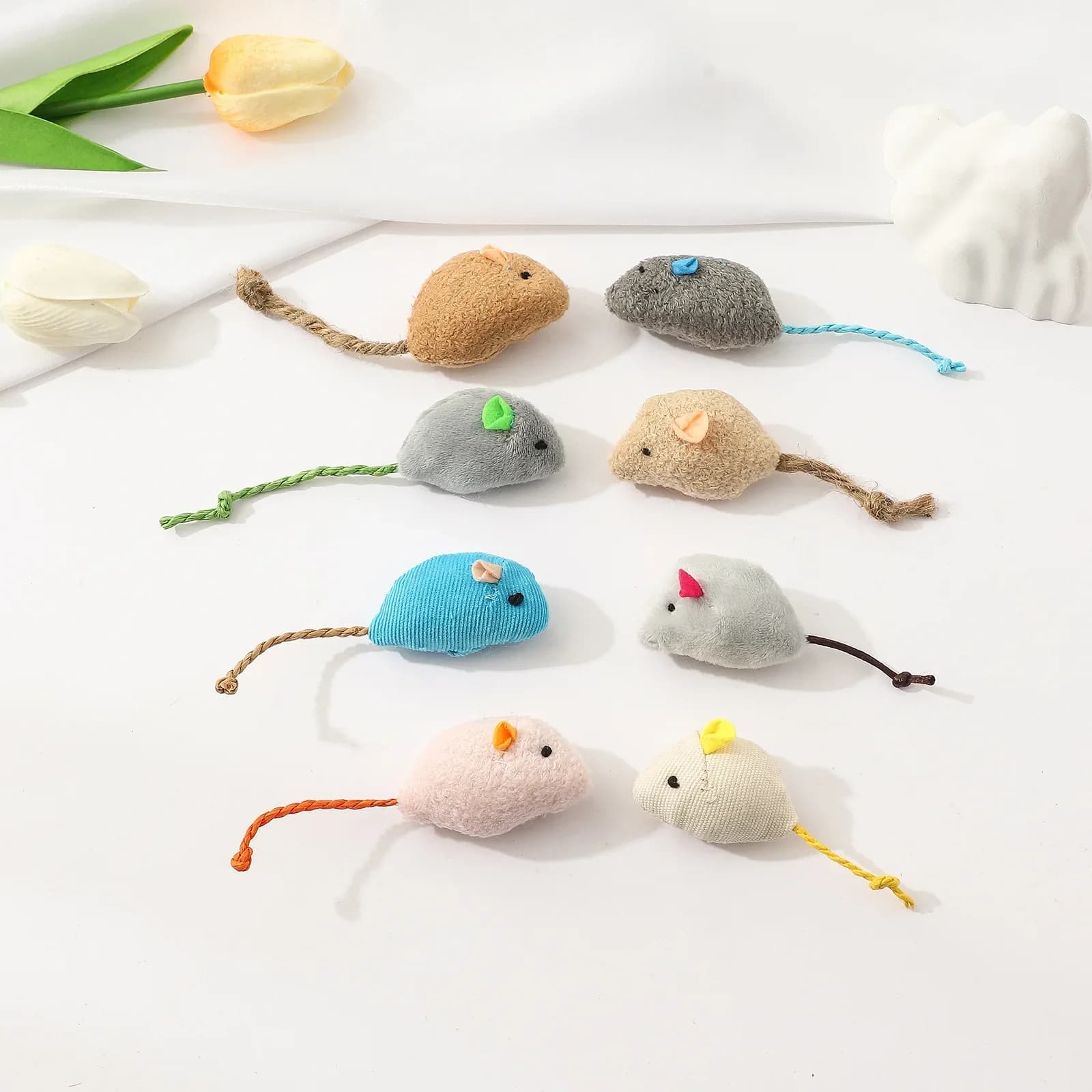 100 PC/Lot chat souris jouets herbe-aux-chats en peluche souris chat jouets chat jouets interactifs 