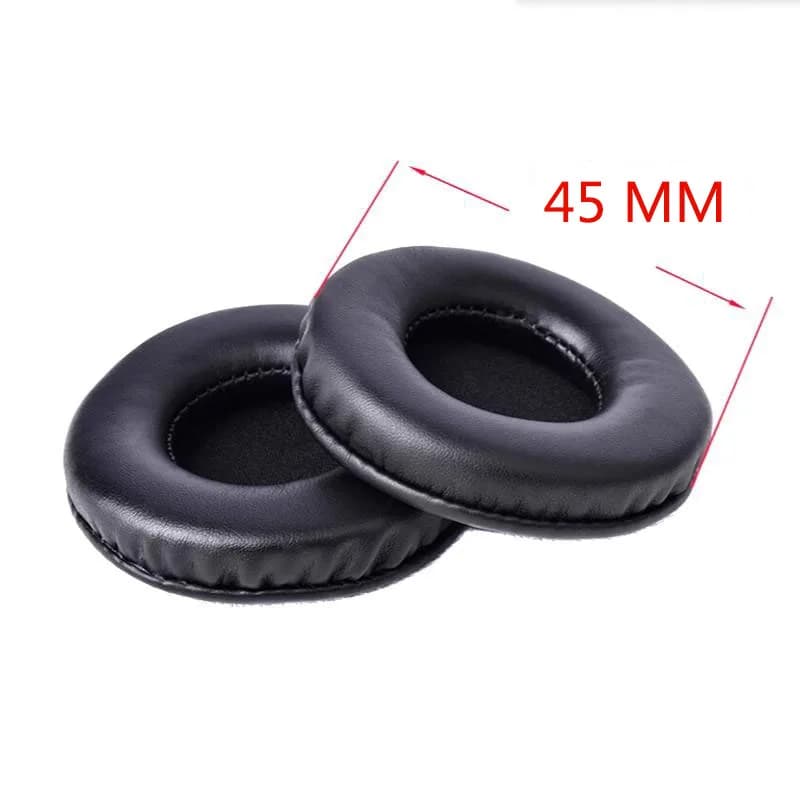 Coussinets d'oreille en mousse de cuir éponge pour casque, housses de coussin, 40mm, 50mm, 55mm, 60m