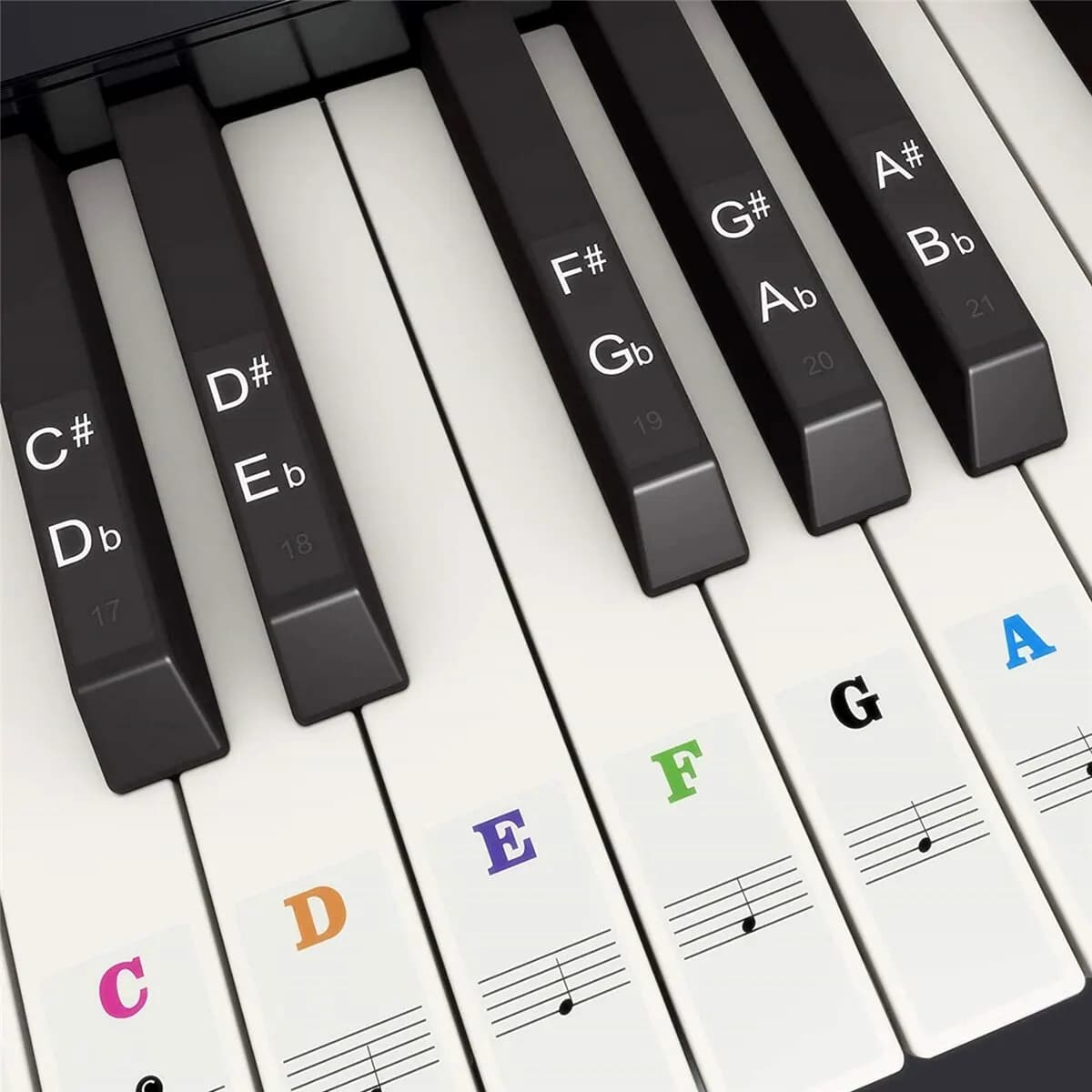 Autocollants pour clavier de piano, étiquettes pour 37 49 54 61 88, blanc et noir prédire, musique é