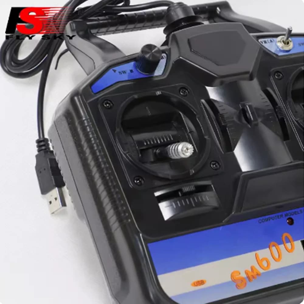 Flysky FS SM600 6CH USB RC Simulateur de vol pour la formation aux débutants, compatible avec G6 G7 