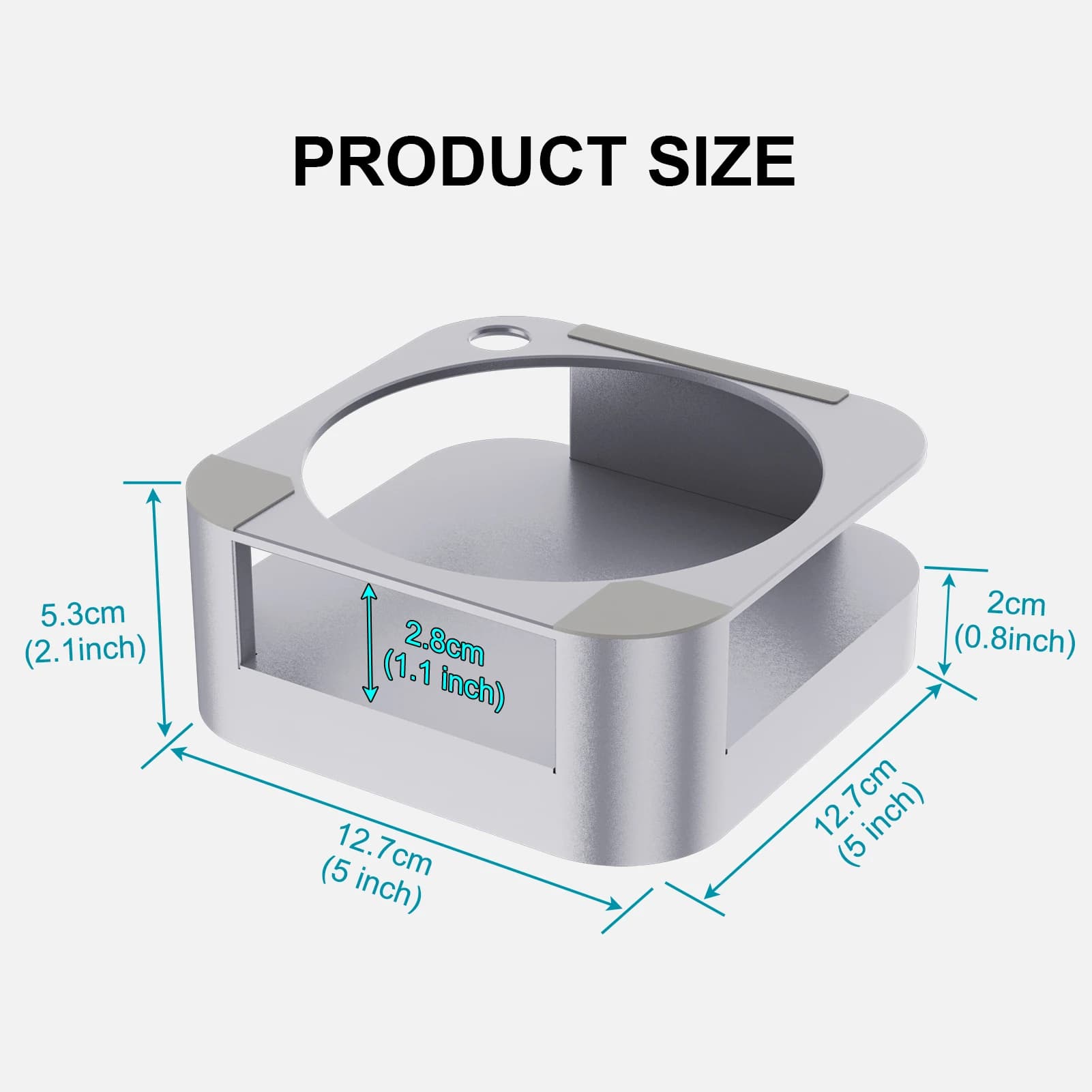 Boîtier Hub USB-C pour Mac Mini M4/M4 Pro avec support de fixation USB3