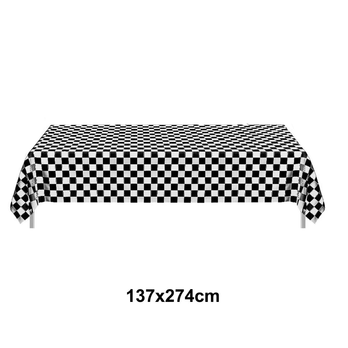 Nappe de Poulet à Thème de Voiture de Course, Motif à Carreaux Rouge, Noir et Blanc, Fournitures de 