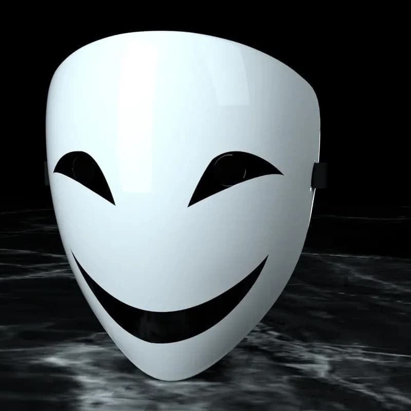 2024 nouveau masque effrayant souriant visage complet visage fantôme Joker noir mal Halloween masque
