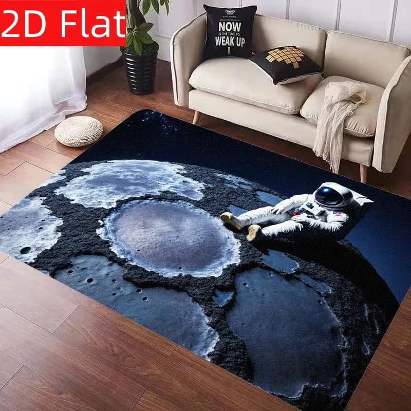 Tapis Astronaute avec des planètes, adapté aux cuisines, au yoga, tapis de salle de bain antidérapan
