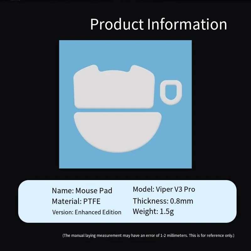 La conception des patins de la souris est compatible avec la souris de jeu sans fil Razer Viper V3 P