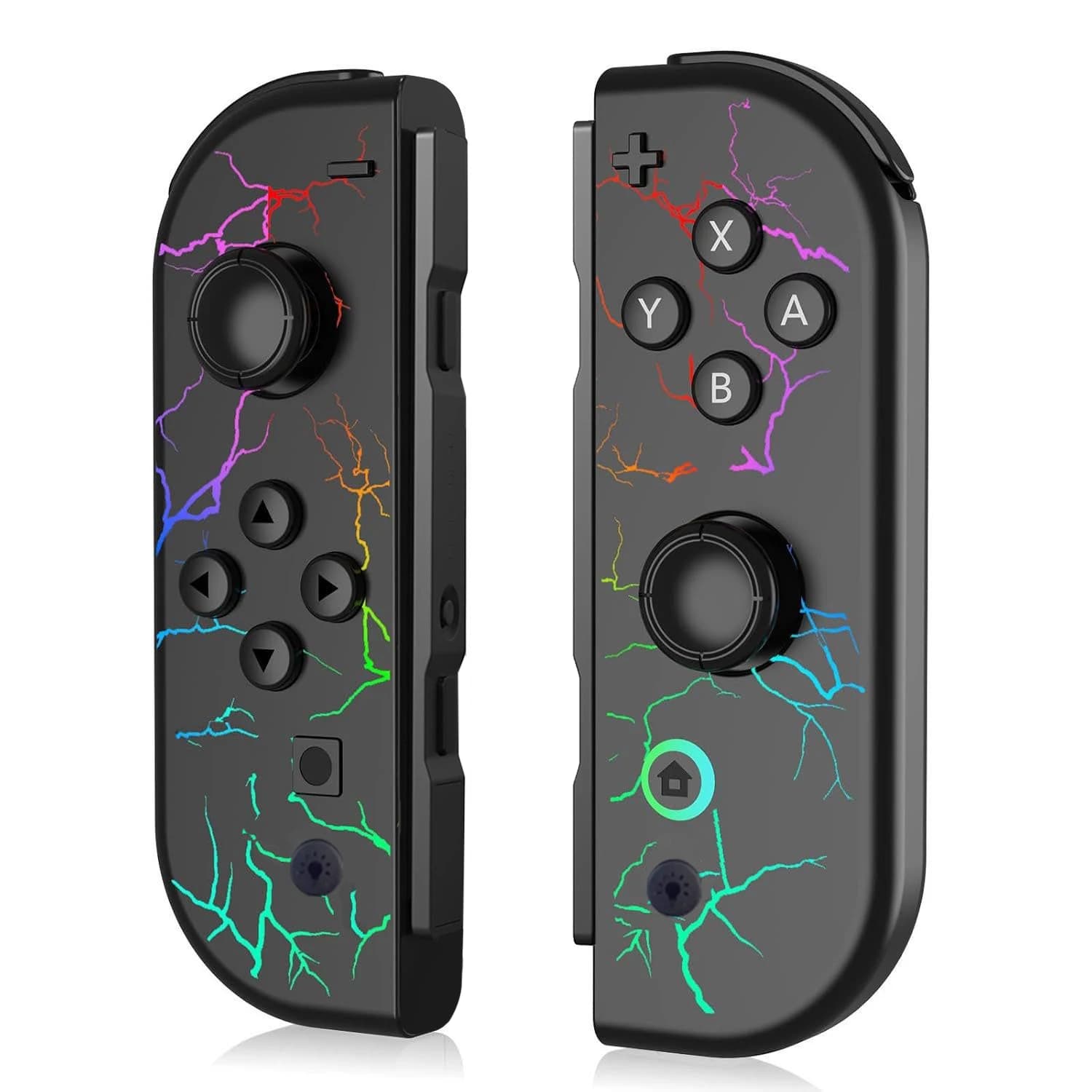 Contrôleur de manette de jeu sans fil RGB JoyCon L/R, avec Lightning & Stars, pour Nintendo Switch/L