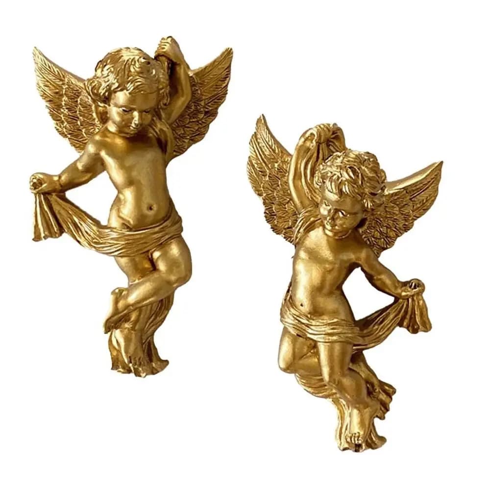 Statue d'ange chérubin mignon exquis, artisanat de dessin animé, ornements d'ange de confrontation m