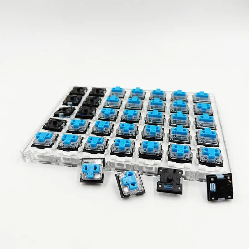 Interrupteur à profil bas pour clavier mécanique, boîtier inférieur noir, 3 broches bleu rvb, person
