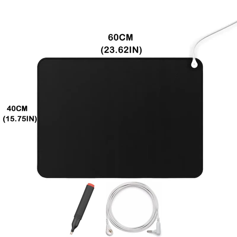 Tapis de mise à la terre 40x60cm pour chaise de bureau et bureau – Tapis de mise à la terre avec fib