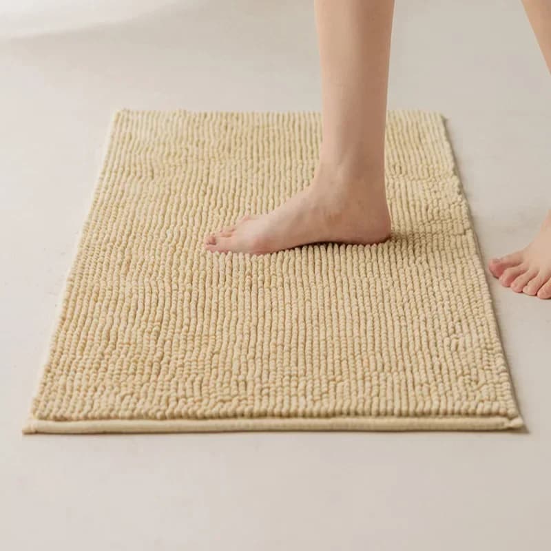 Tapis de bain en chenille à séchage rapide, épais, court, en peluche, absorbant l'eau, non ald holea