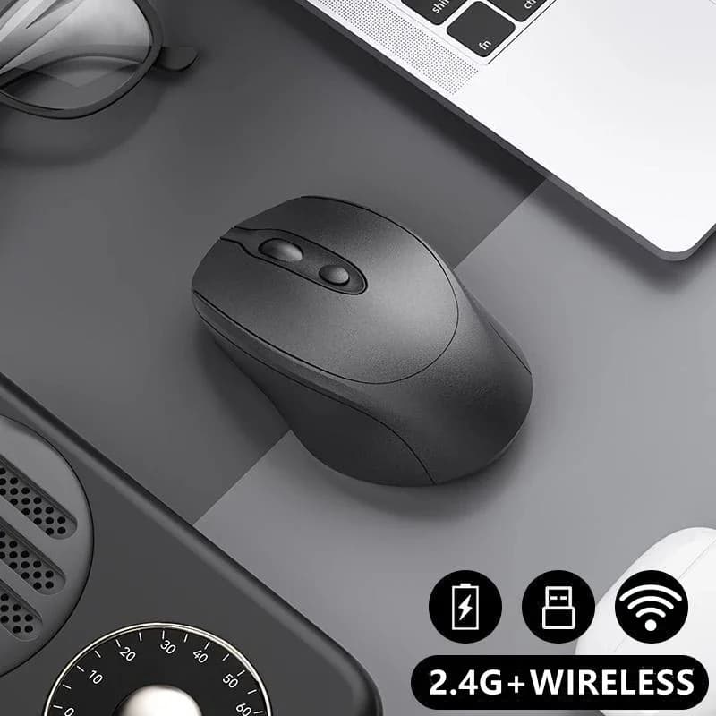 Souris d'ordinateur sans fil rechargeable, 2.4 ghz, compatible Bluetooth, USB, silencieuse, pour PC,