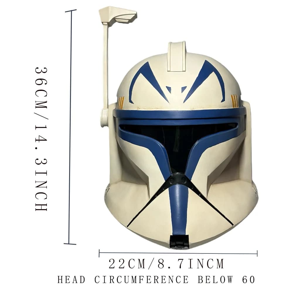 SW Clone Wars, Casque du Capitaine Rex pour Halloween, Masque de Cosplay, Accessoires pour Adultes, 
