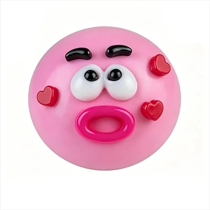 Smushers DIY Emoticons Cute Dog Face Swap Squishy Pinch Pressure Ball Slow Rise Squeeze Pull Toy for