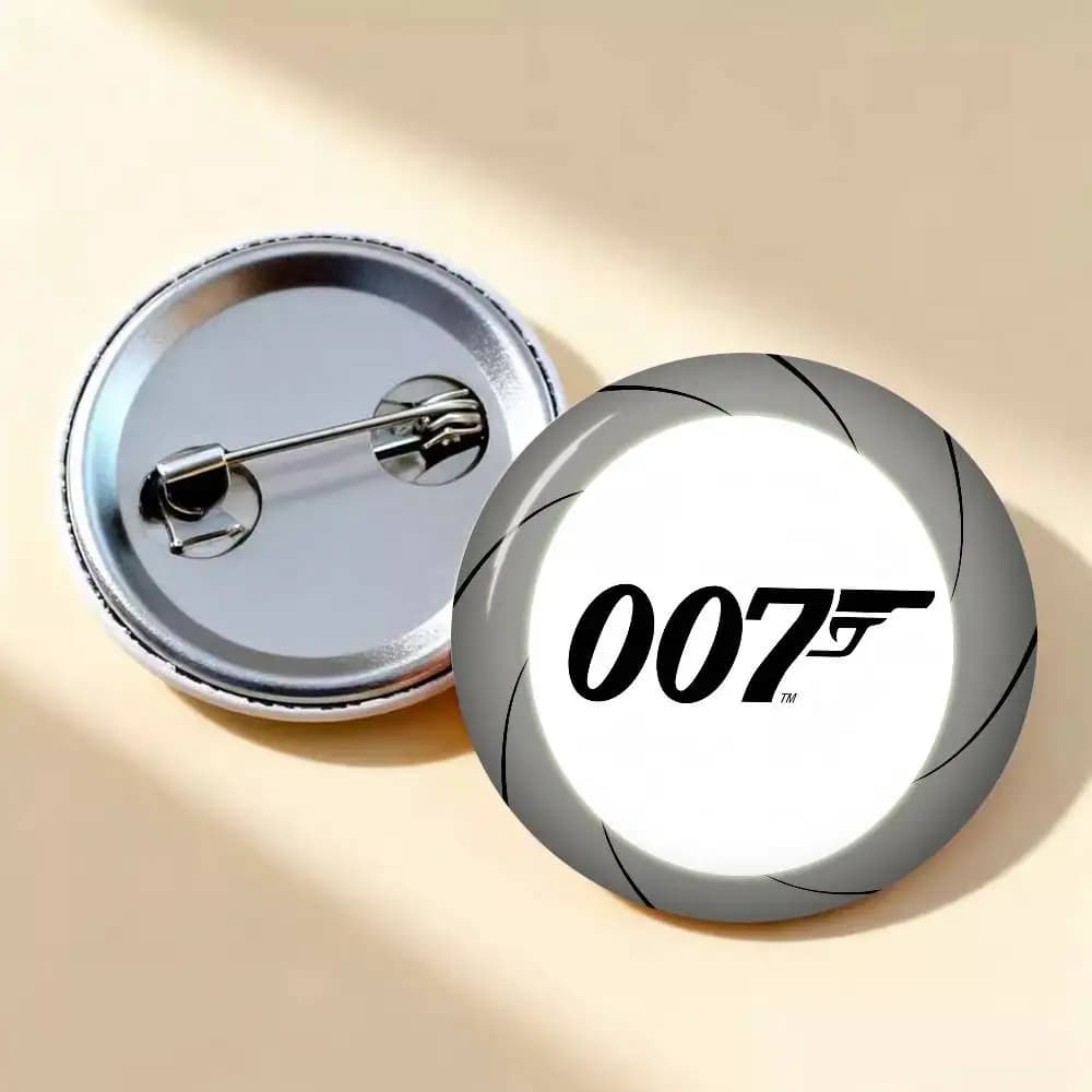 Broches Anime J-James B-Bond 007 Légende Britannique, Badge de Dessin Animé Mignon, Épingle de Rever