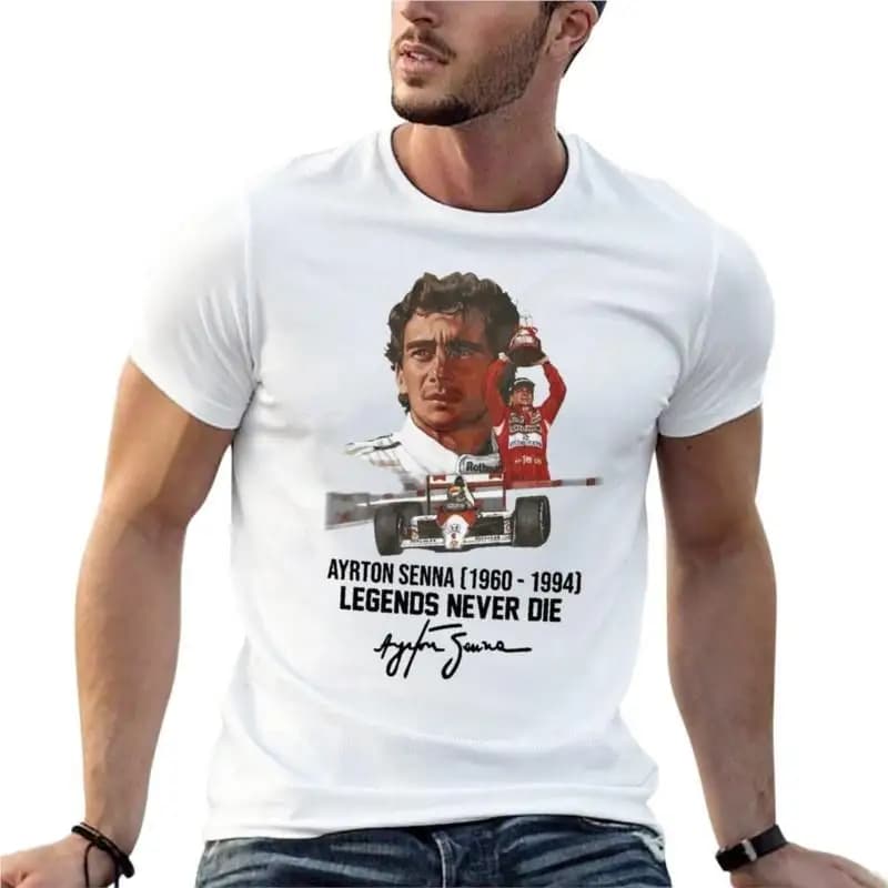 Ayrton Senna 1960-1994 légendes ne meurent jamais T-Shirt surdimensionné vêtements pour hommes perso