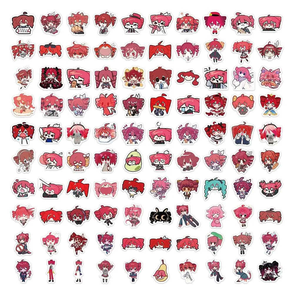 Autocollants mignons kasane teto Q-version, 100 pièces, décoration pour ordinateur portable, télépho