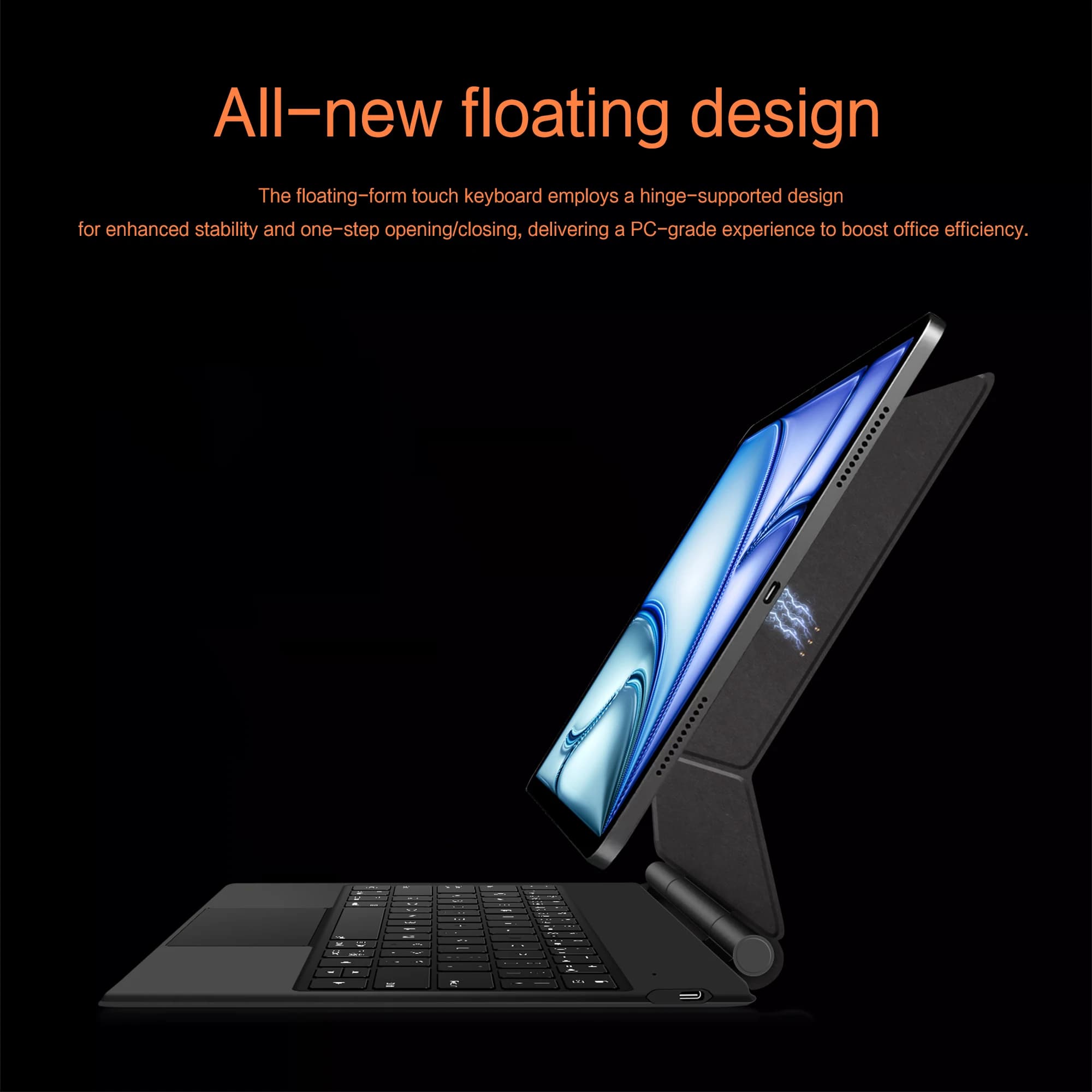 Clavier LFOIQN Pogo Pin pour iPad Air 13 pouces M3 M2 Air 11 pouces 4e 5e 6e génération M4 M5 Pro 11