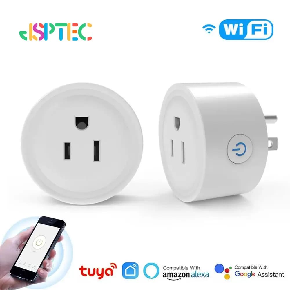 Prise Wifi intelligente Tuya, Standard américain, sans fil, télécommande 10A, appareils électroménag
