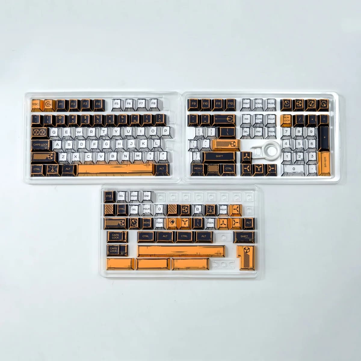 Comic Virtual War PBT Keycaps, None Dye Pad Keycap, MAD 60 68, Clavier magnétique, Clavier mécanique
