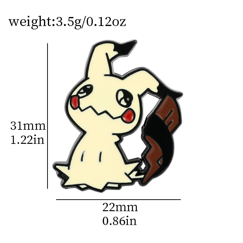 Broche amusante en forme d'animal, épinglette en métal émaillé, badge anime, idéale pour sacs à dos 
