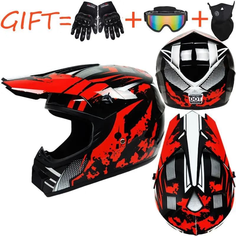 Casques de motos tout-terrain casques de Motocross pour adultes ATV descente vtt DH casques à capuch