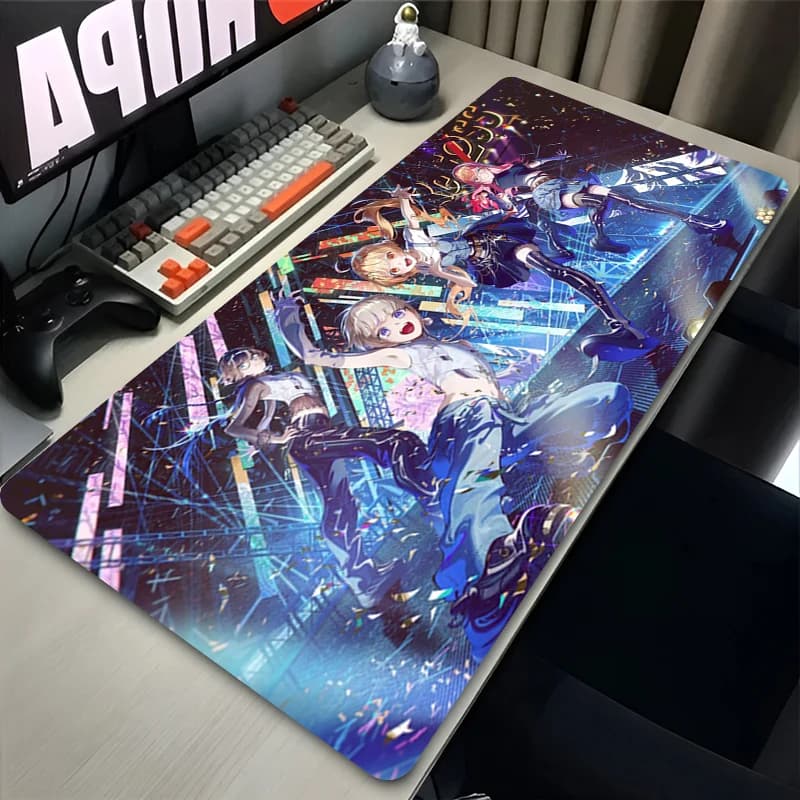 Tapis de souris en caoutchouc idole virtuelle Vtuber Juutei Raden Anime HD tapis de jeu d'impression