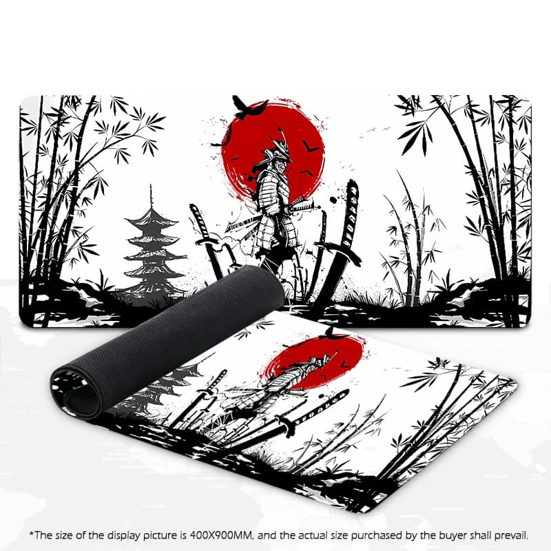 Tapis de souris guerrier samouraï, accessoires d'ordinateur de Gamer, tapis de Table pour clavier, n