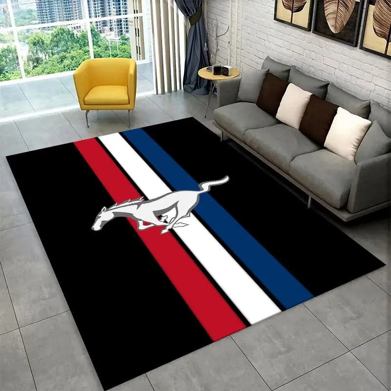 Tapis antidérapant rétro M-Mustang Racing Car pour salon, chambre à coucher, salle de jeux, tapis de